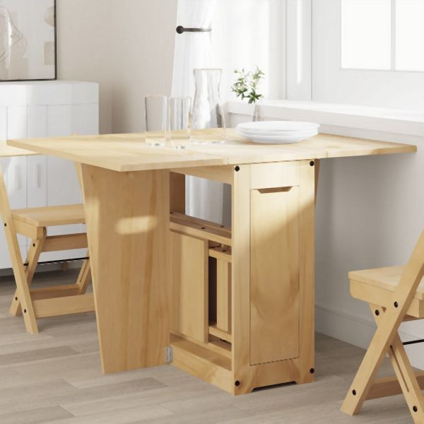 vidaXL Butterfly-Esstisch Klappbar Corona Wachsbraun Massivholz Kiefer, 4013433