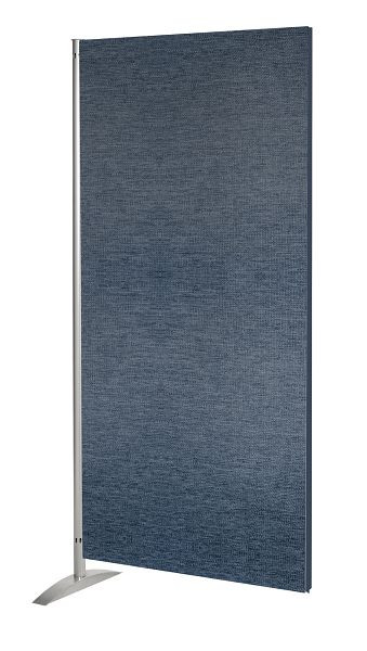 Kerkmann Sichtschutzwand Metropol, Textil-Element, B 800 x T 450 x H 1750 mm, alusilber/blau, 45697417