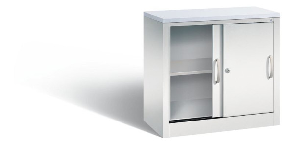 C+P Sideboard mit Schiebetüren Acurado, H720xB800xT400mm, Farbe: Lichtgrau, Bügelgriff, 2 OH, 5722-00 S10354