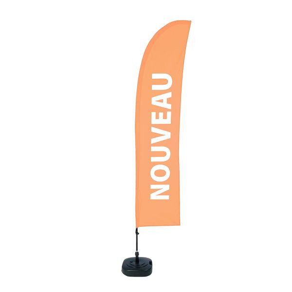 Showdown Displays Beach Flag Budget Wind Komplettset Neu Orange Französisch, BFBL-WT21-17-I503