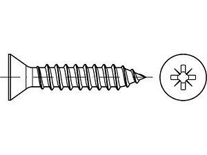Blechschrauben ISO 7050 Stahl 2,2 x 6,5 -C-Z galvanisch verzinkt passiviert VE=S (2000 Stück)