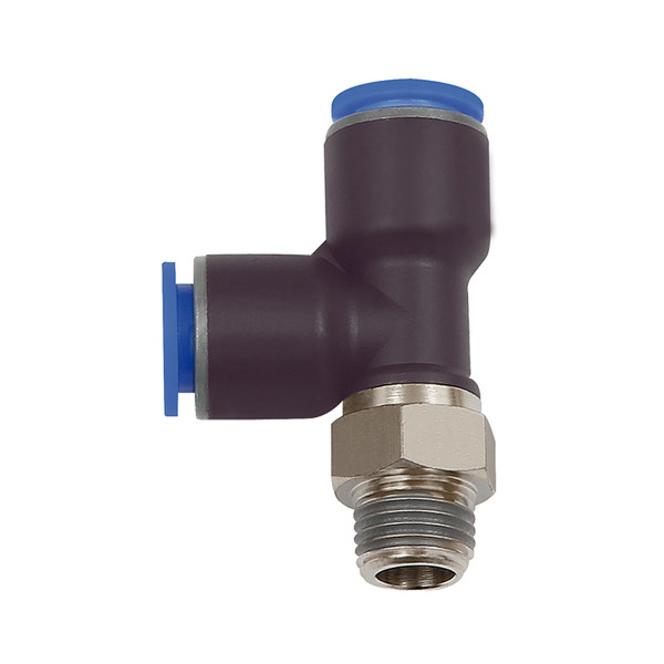 Riegler T-Steckverschraubung »Blaue Serie«, L-Form, drehbar, R 3/8, Ø14 mm, 135652