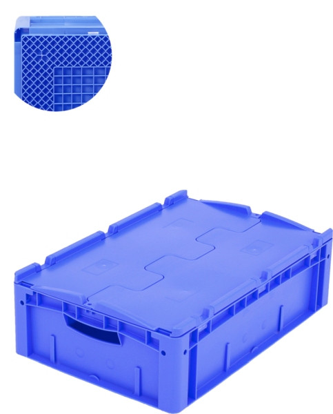 BITO Eurostapelbehälter XL Deckel/Kufe /XLD64171Rx600x400x170 blau, Deckel RX-Boden, C0292-0080