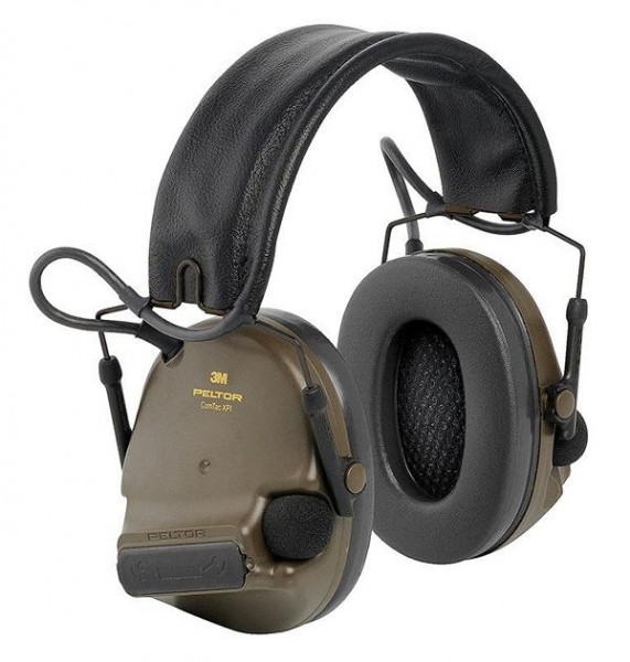 3M PELTOR ComTac XPI Headset für taktische Einsätze CTXPI02, auf dem Kopf, Grün, 7100020111