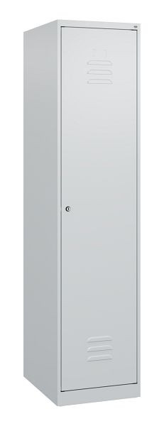 C+P Umkleidespind Classic PLUS mit Mitteltrennwand, 1700x400x500mm, 7035/7035, Zylinderschloss, 0800007-12F S10021