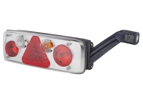 HELLA Heckleuchte, EasyConn II Hybrid, Hybrid, 24V, Anbau/geschraubt, Lichtscheibenfarbe: glasklar, Stecker: 7-pol (ECon), rechts, 2VP 340 940-101