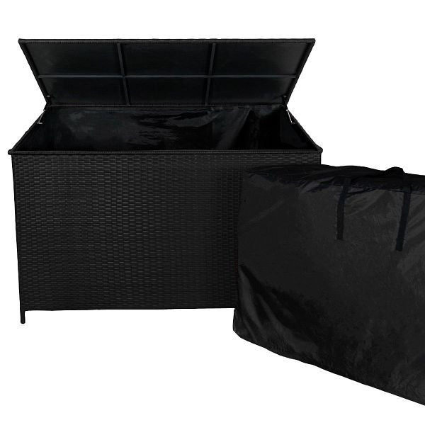 Jardi Rattan Kissenbox, Schwarz, Box-Material: Rattan, 212733