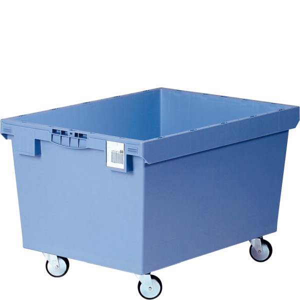 BITO Mehrwegbehälter MB Deckel/Bügel/Kufe /MB 86421DRG 800x600x423 taubenblau, Doppelboden RG, C0402-0091