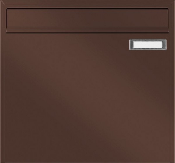 Max Knobloch Zaunbriefkasten FARGO 7, Schokoladenbraun, glatt/matt, mit Posthaltebügel, S2500Z-8017GA/MA