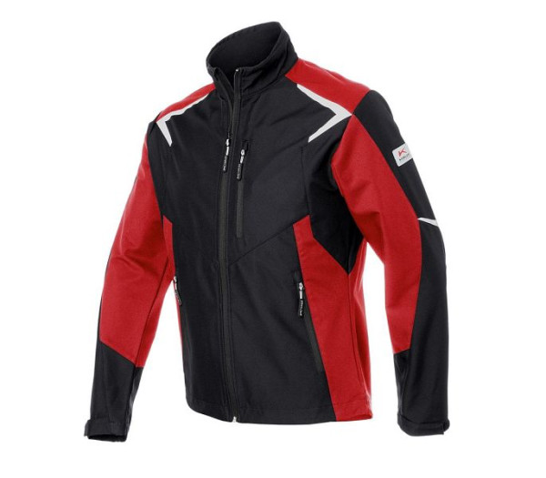 Kübler BODYFORCE Softshell Jacke, Farbe: schwarz/mittelrot, Größe: M, 1425 5375-9955-M
