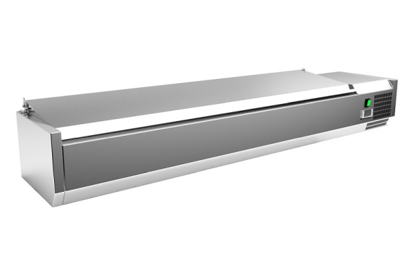 Gastro-Inox Edelstahl Aufsatzkühlung 8x GN1/4 mit Deckel, 209.161