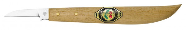 Kirschen Kerbschnitzmesser mit Holzheft, mit rundem Rücken, gerader Schneide, 3363000