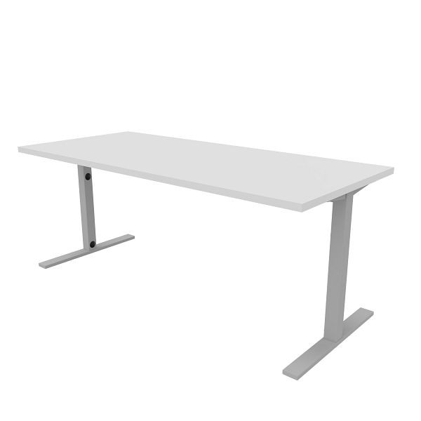 Quadrifoglio Schreibtisch IDEA Tube, 180x80cm Farbe: Platte Weiß / Gestell Alufarbig, IASC180/0NKV