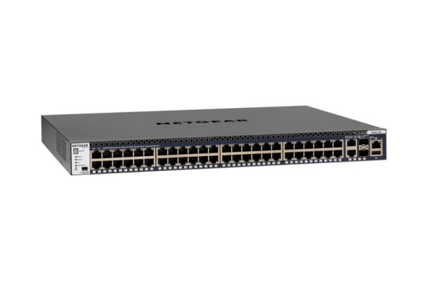 Netgear 52-Port Stackable Managed PoE+ Switch, Layer 3, 150W PSU inklusive, GSM4352S-100NES