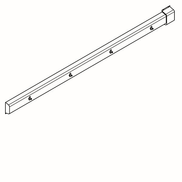KWC Armatureneinheit, Edelstahl, Wandmontage, 4 Waschplätze, 2840 mm, Wasseranschluss von hinten rechts, 2030070396