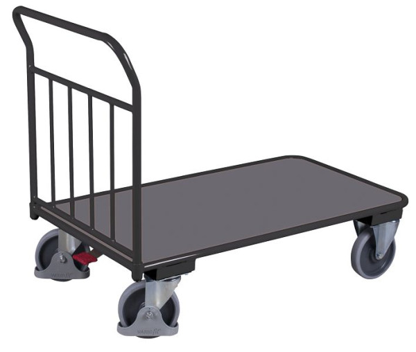 VARIOfit Schiebebügelwagen mit senkrechten Rohren, Ladefläche: 1.200 x 695 mm, RAL 7016 anthrazitgrau, sw-700.106/AG