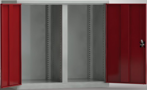 KLW Universalschrank 1000x1108x656mm mit abschließbaren Flügeltüren, Mitteltrennwand, Leergehäuse, ohne Innenausstattung, 7FS-PP1000TD-L001MPB
