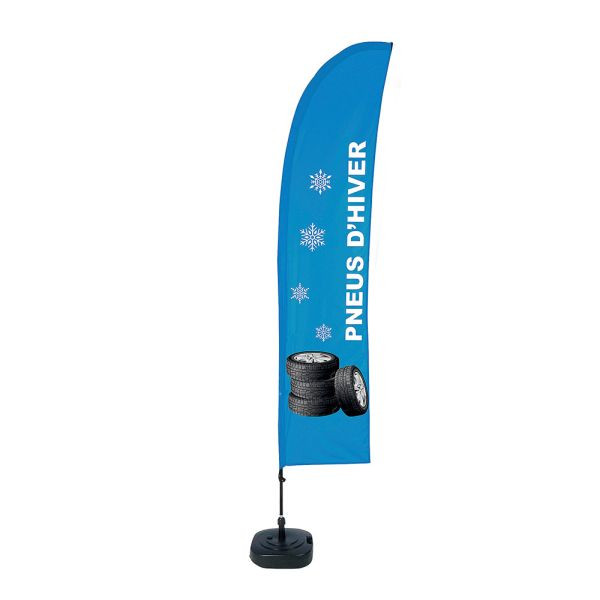 Showdown Displays Beach Flag Budget Wind Komplettset Winterreifen Französisch, BFBL-WT21-17-I510