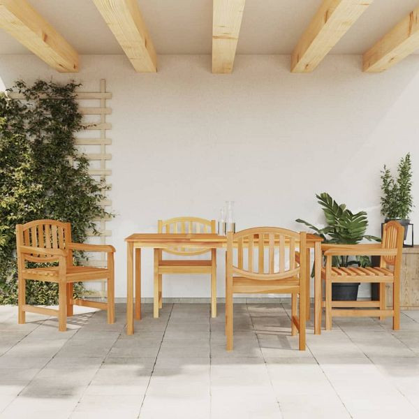 vidaXL 5-teilig Garten-Essgruppe Massivholz Teak, 3157931