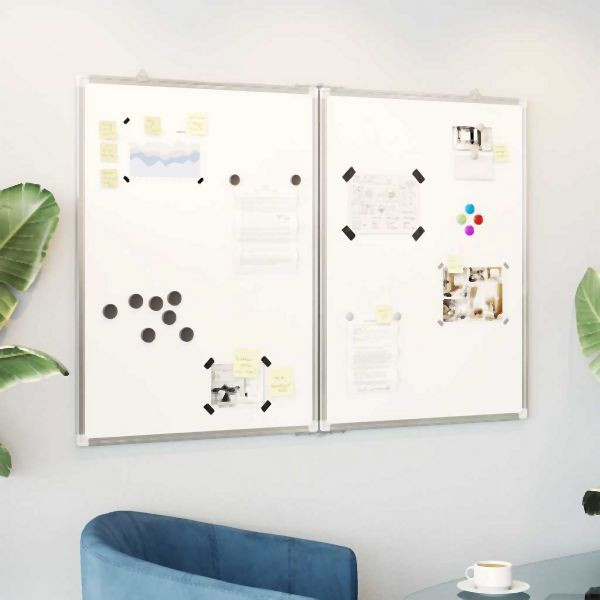 vidaXL Magnetisches Whiteboard Klappbar 100x80x1,7 cm Aluminium, 4005353