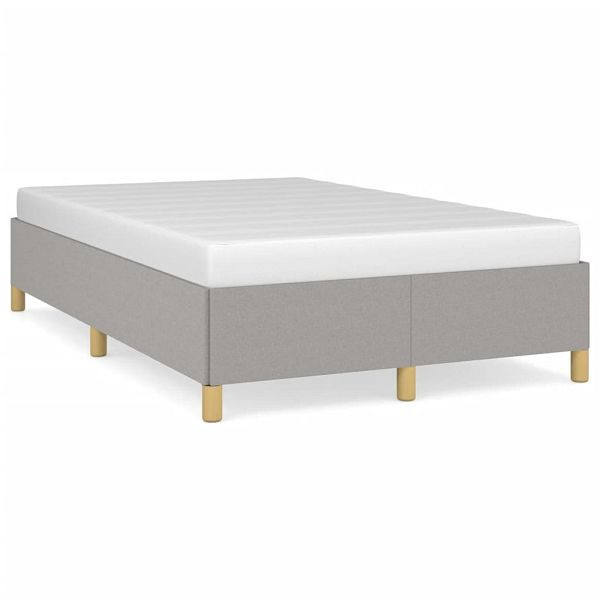 vidaXL Bettgestell Hellgrau 120x190 cm Stoff, 3269638, 8721102435256
