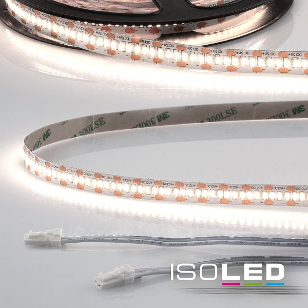 ISOLED LED CRI940 MiniAMP Flexband, 12V DC, 12W, IP20, 4000K, 120cm, beidseitig 30cm Kabel + maleAMP, 300 LED/m, 114512
