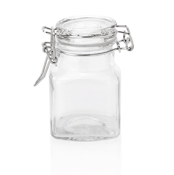 WAS Petit-Bügelverschlussglas, 0,10 Liter, 5 x 5 x 8 cm, Glas, VE: 6 Stück, 1786110