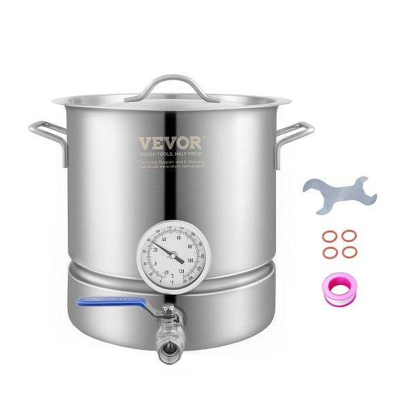 VEVOR Bierbraukessel Bierbrauanlage 18,92 L Bierbrauset Maischekessel 280 x 290 mm, Edelstahl Bierbrauanlagen, DWDJQFNJH10JGPHDIV0