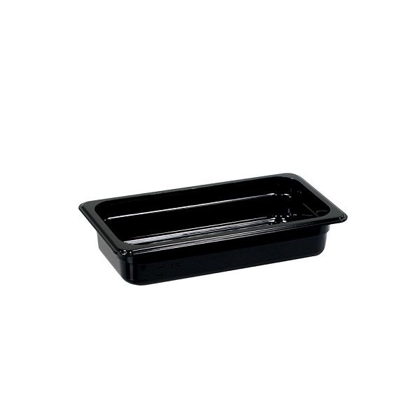 Stalgast Gastronormbehälter, Polycarbonat, schwarz, GN 1/3 (65 mm), GN1213065
