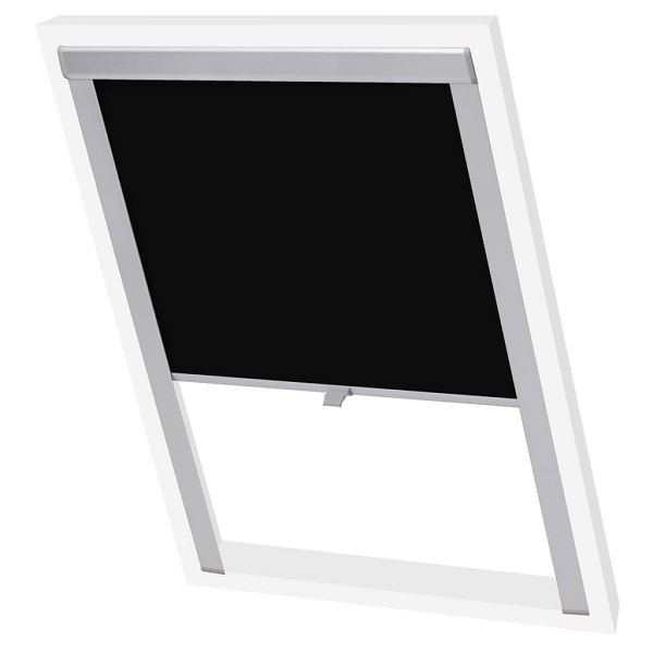 vidaXL Verdunkelungsrollo Schwarz S06/606, 131301