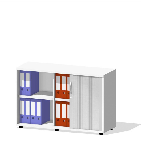 Deskin Rollladenschrank Multi M pro, Dekor weiß, B 1200 x H 780 x T 420 mm, 294451