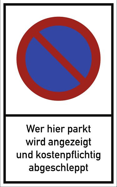 Moedel Wer hier parkt wird angezeigt..., Aluminium, 250x400 mm, 57004