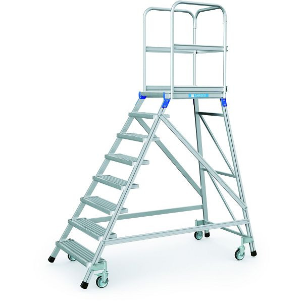 ZARGES Podesttreppe, einseitig 8 Stufen, 41956, 4003866419562