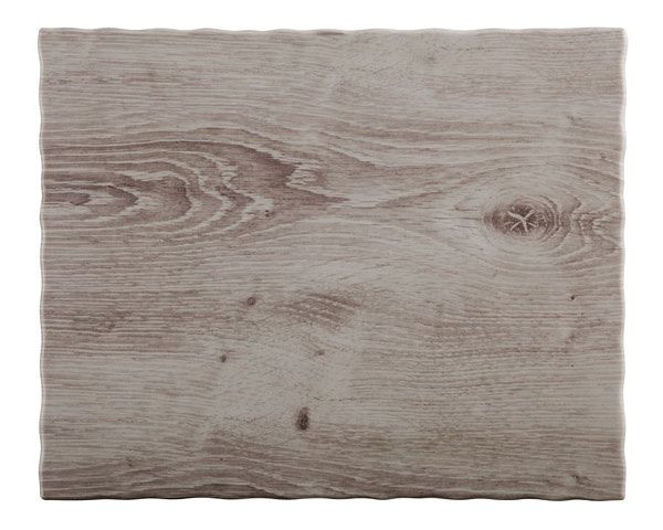 APS GN 1/2 Tablett -DRIFTWOOD-, 32,5 x 26,5 cm, Höhe: 1,5 cm, Melamin, Holzoptik, mit Antirutsch-Füßchen, 84181