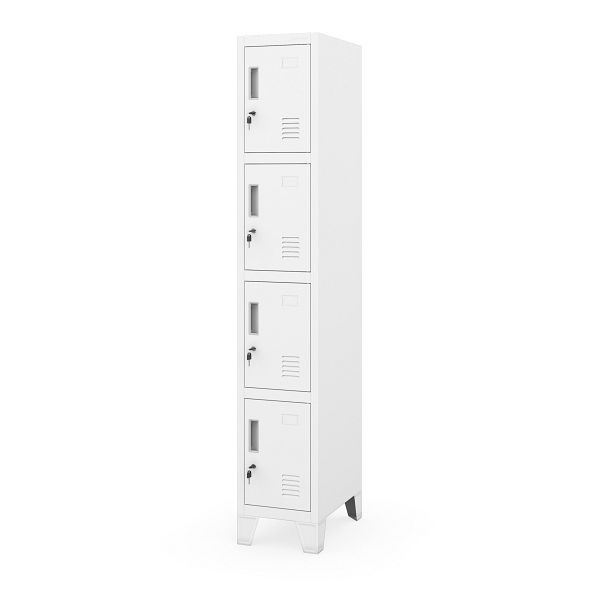 Jan Nowak Schließfachschrank ROBERT 1 Plus 292 x 1720 x 450 mm, Weiß, 2118