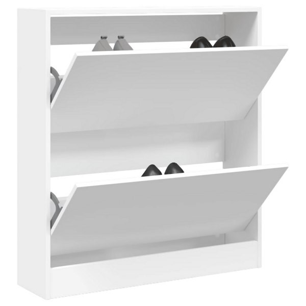 vidaXL Schuhschrank Weiß 80x21x87,5 cm Holzwerkstoff, 839917