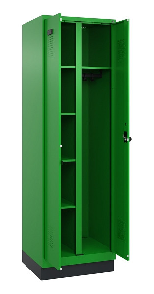 C+P Wäsche-/Garderobenspind Evolo PLUS, mit Sockel, 2 Abteile, 1950x600x500mm, 6, Drehriegel, 049620-20 S10026