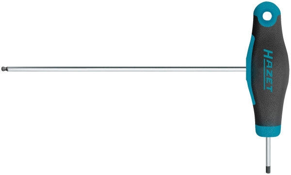 Hazet Schraubendreher, mit T-Griff, Innen-Sechskant Profil, 2 mm, Sechskant-Klinge, Mit Kugelkopf, 829KK-2
