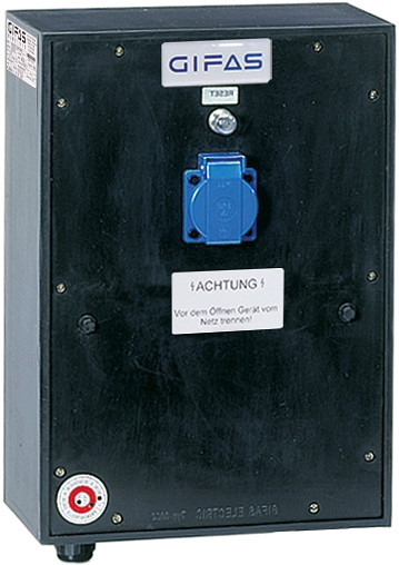 GIFAS Trenntransformator Vollgummi-Verteiler Typ 3800, 230/230V, 500VA, 1x Schuko, 262259