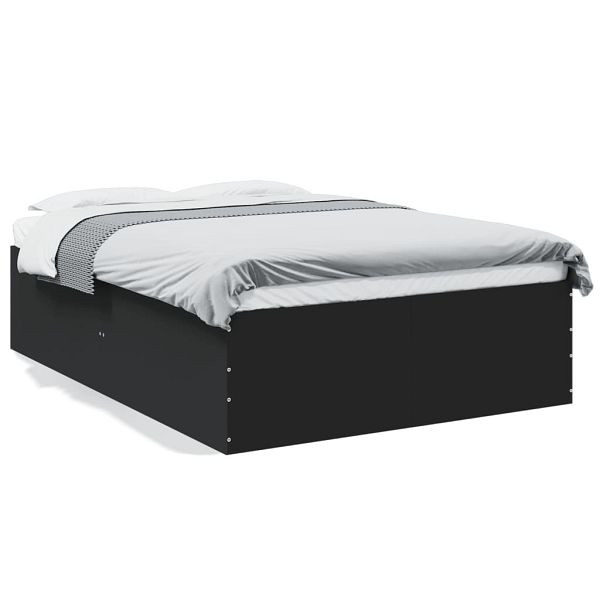 vidaXL Bettgestell Schwarz 135x190 cm Holzwerkstoff, 3280945