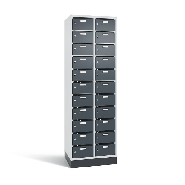 C+P Verteilerschrank 22 Fächer, H1950xB620xT490 mm, Grau/Anthrazit, 8170-211 S10439