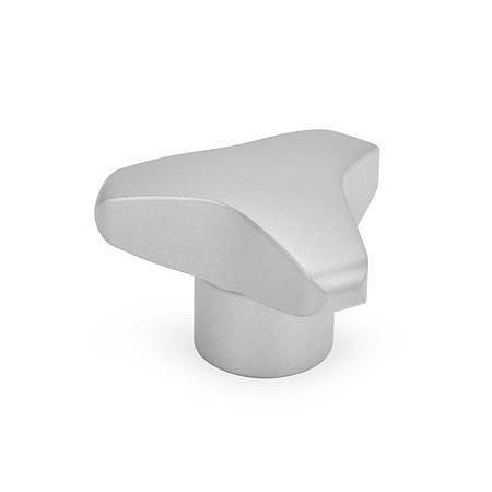 Ganter Edelstahl-Dreisterngriffe, ohne Bohrung, 1.4305 (GN 5345-50-A), VE: 5 Stück, 5345-50-A