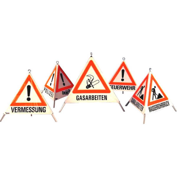 Stein HGS Faltsignal -Fold-, 900mm /2,3 kg, tagesleuchtend, inkl. Zusatzgewicht 2 kg, Rauchverbot Symbol Zigarette, MÄHARBEITEN, 36004-020327