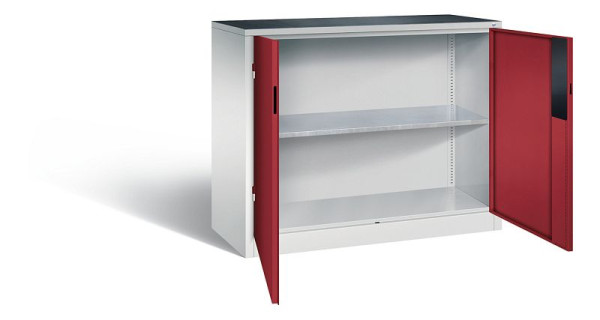 C+P Werkzeugschrank Acurado, H1000xB1200xT500mm, Farbe: Lichtgrau / Rubinrot, Muldengriff, 8831-052 S10266