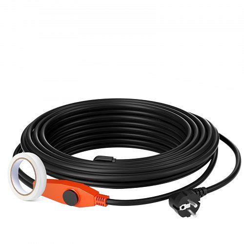 VEVOR Frostschutz Heizkabel, 9m, 23W/m, mit Thermostat, Schutz für PVC-Schläuche, Metall- & Kunststoffrohre, GDJRDLMC30FT7EAAGV2