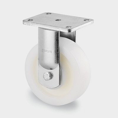 TENTE-ROLLEN Bockrolle, Rad-Ø 100 mm, Tragfähigkeit 600 kg, Bauhöhe 145 mm, D 75 Shore, 9688TOP100P63