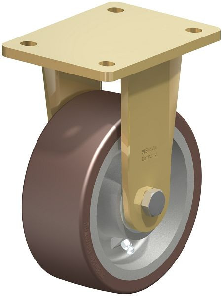 Blickle BS-GB 152K Stahlgeschweißte Schwerlast-Bockrolle, Blickle Besthane®, Braun, 754223