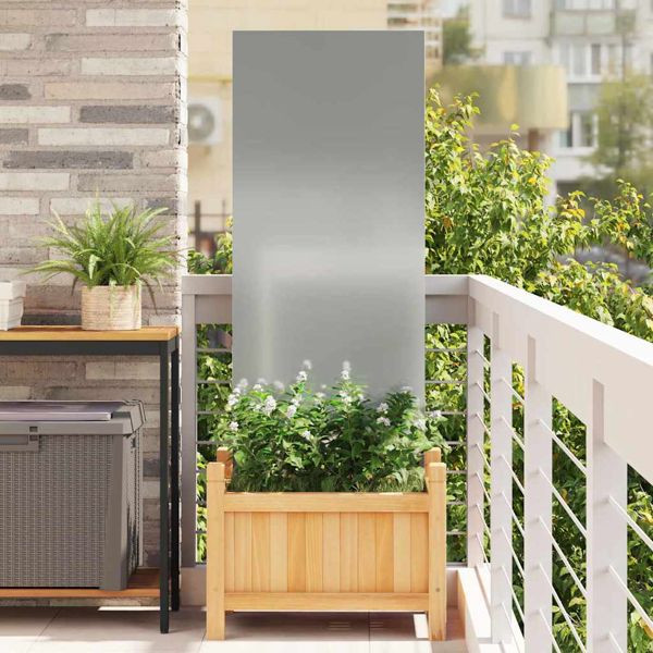 vidaXL Garten Sichtschutz-Leinwand Silber 50 x 140 cm Verzinkter Stahl, 876292