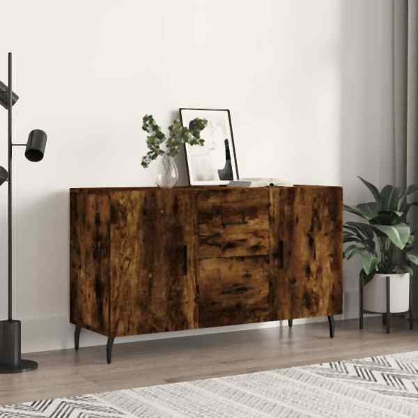 vidaXL Sideboard Räuchereiche 100x36x60 cm Holzwerkstoff, 828193