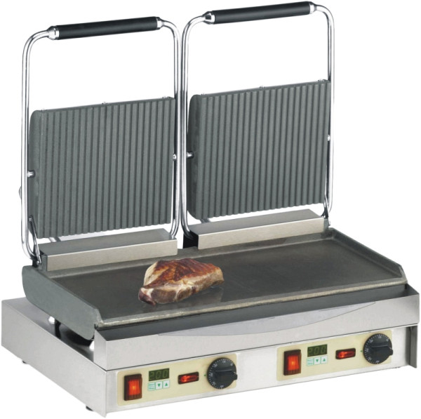 Neumärker Kamtschatka-Grill, oben geriffelt + unten glatt, mit Digitaltimern, 11-80421DT